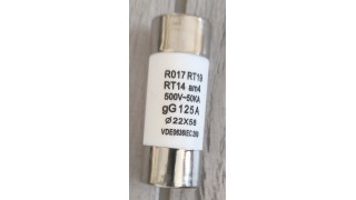 22x58 biztosító 500V AC, 125A 22x58 biztosító 500V AC, 125A