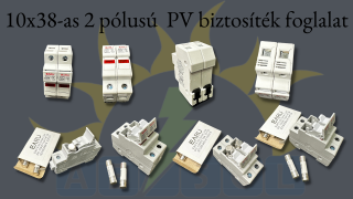 10x38-as 2 pólusú  PV biztosíték foglalat 10x38-as 2 pólusú  PV biztosíték foglalat