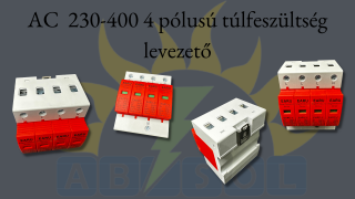 AC 230/400Volt, 4 pólusú túlfeszültség levezető